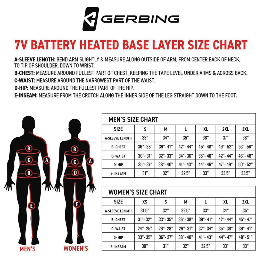 Gerbing 7V Men's Heated Base Layer Pants