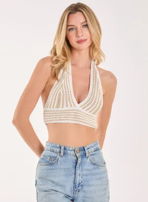Gold Detail Crochet Bralette
