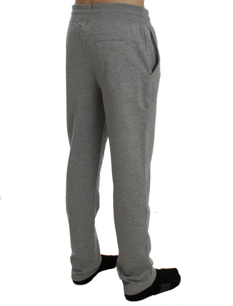 Gray Cotton Stretch Pants