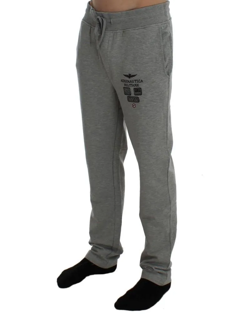 Gray Cotton Stretch Pants