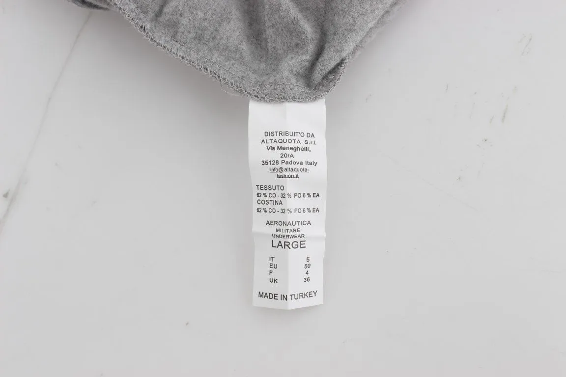 Gray Cotton Stretch Pants