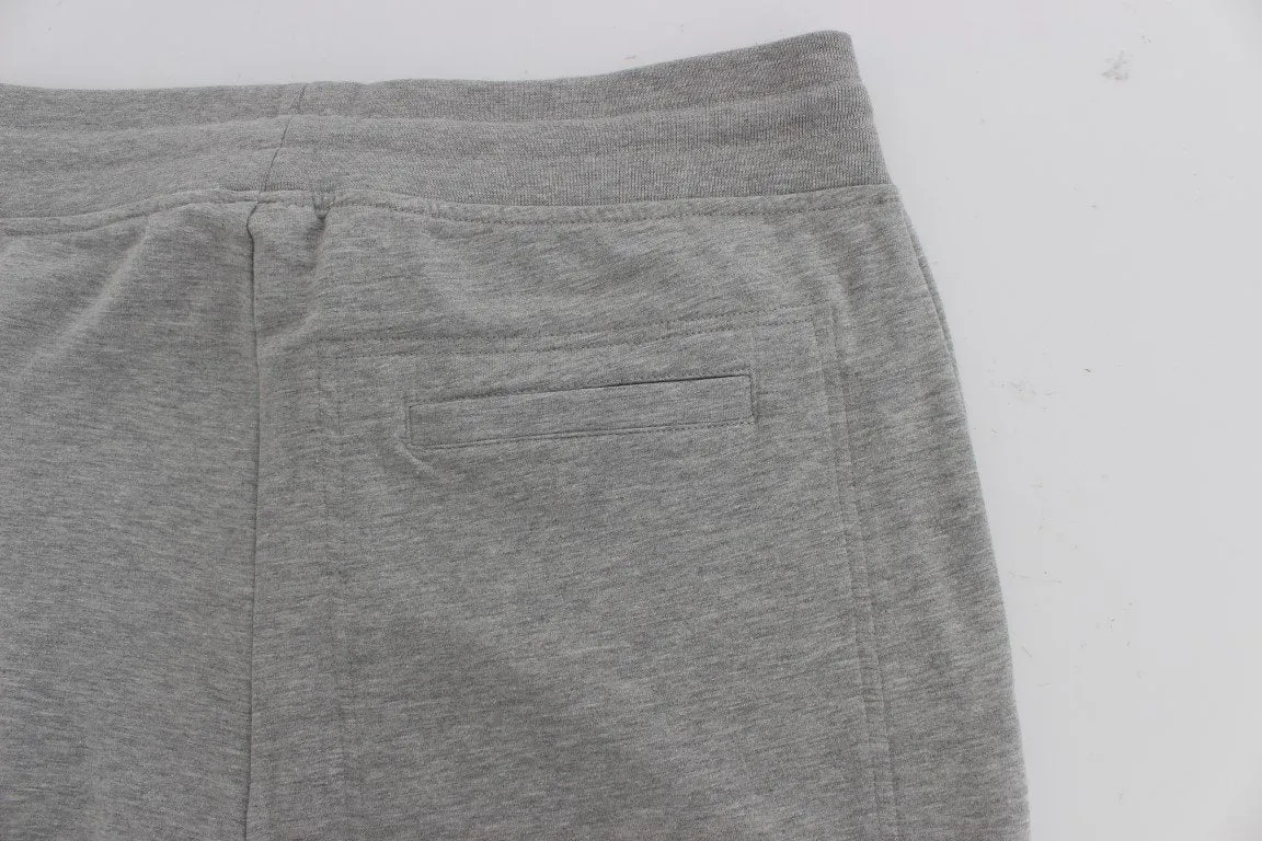 Gray Cotton Stretch Pants