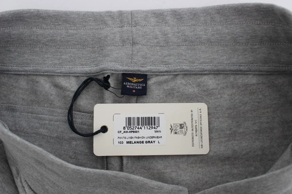 Gray Cotton Stretch Pants