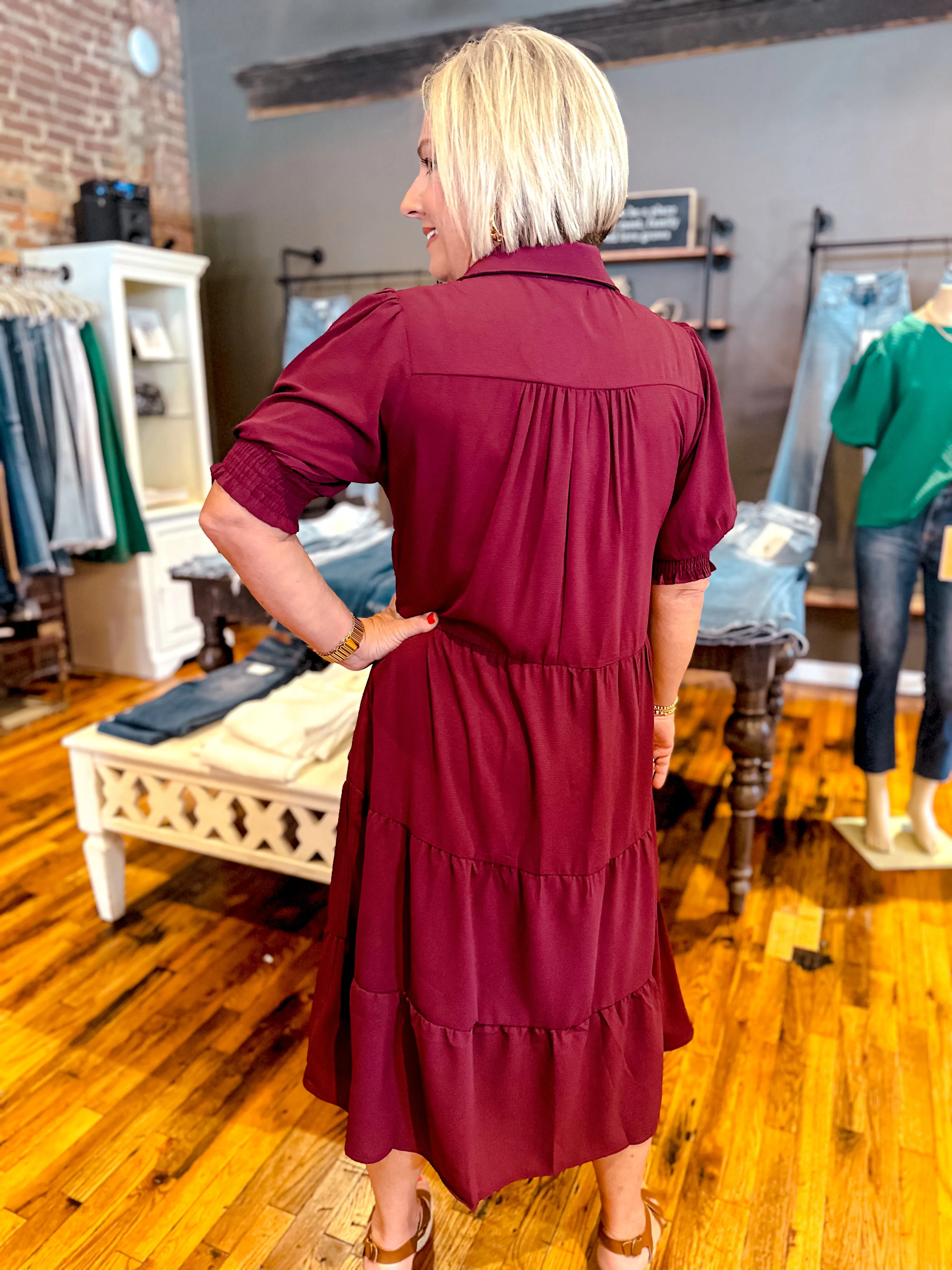 Hello Lovely Umgee Midi Dress Plum