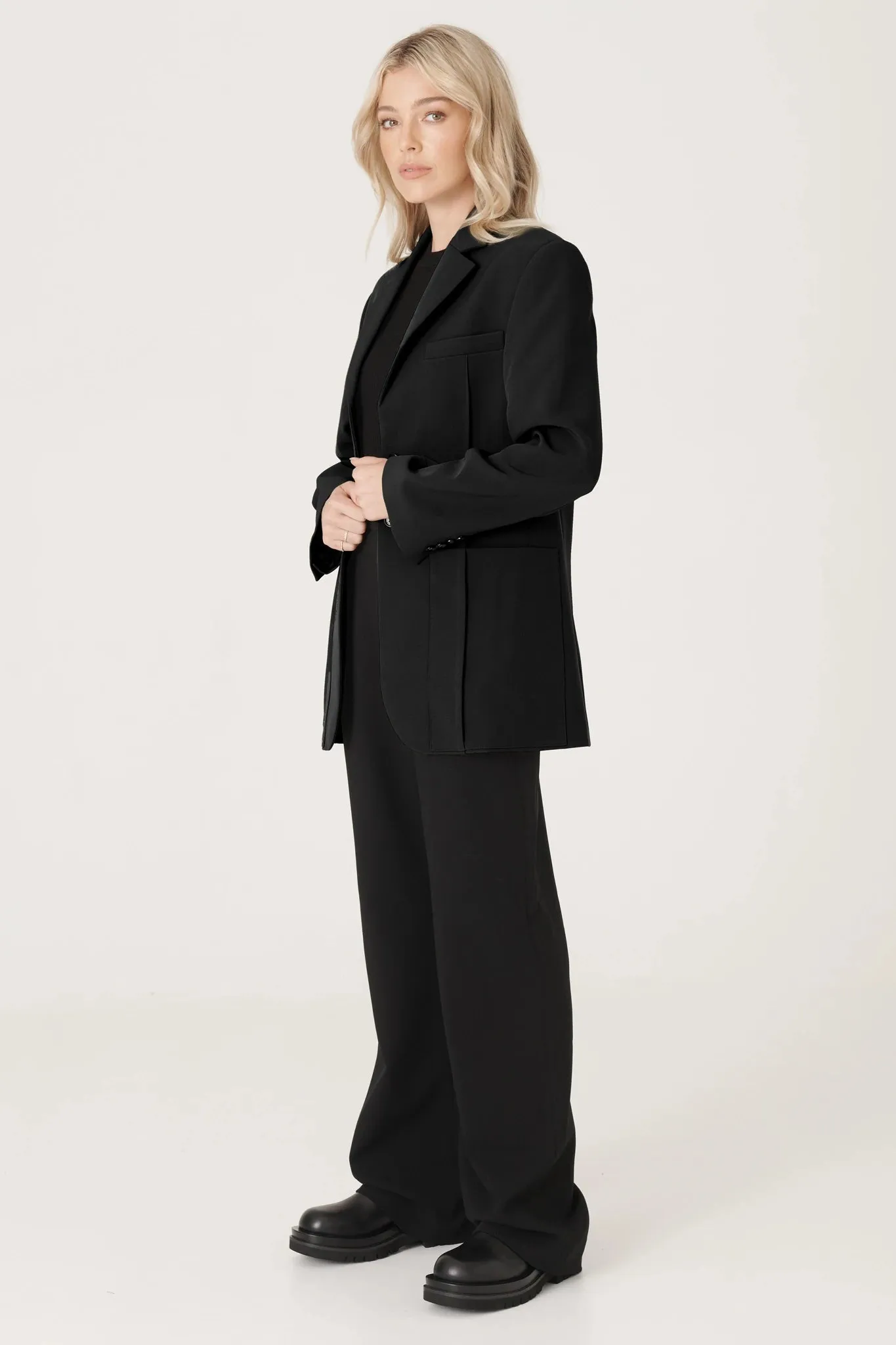 Henley Blazer Black