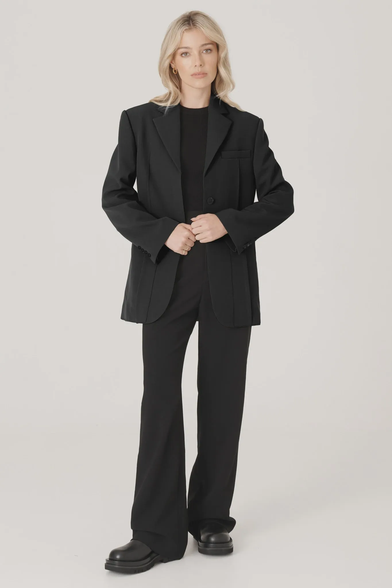 Henley Blazer Black