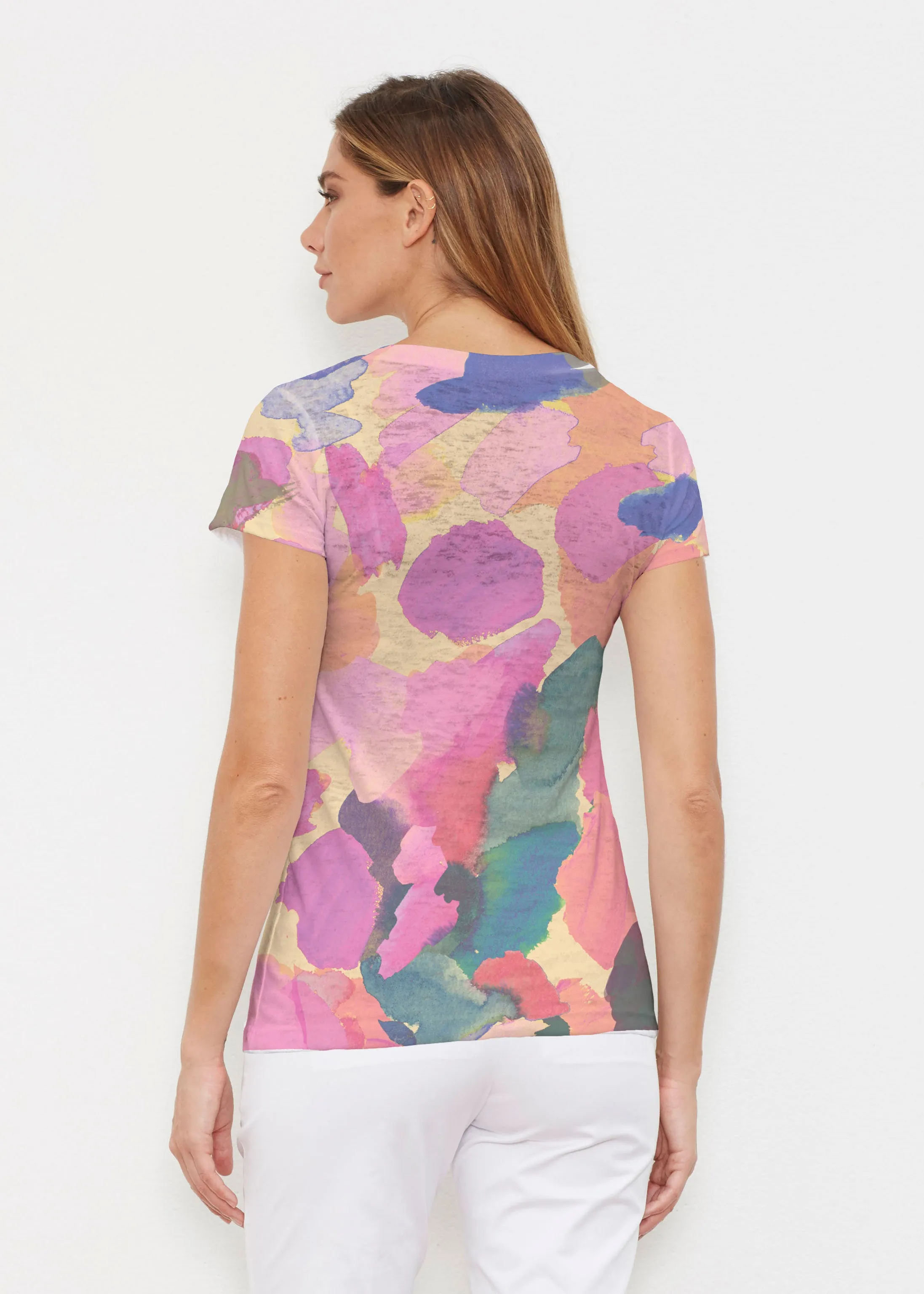 Hopscotch (17269) ~ Signature Cap Sleeve V-Neck Shirt