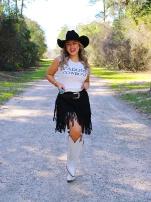 J'Adore Cowboys Rhinestone Trim T-Shirt, White