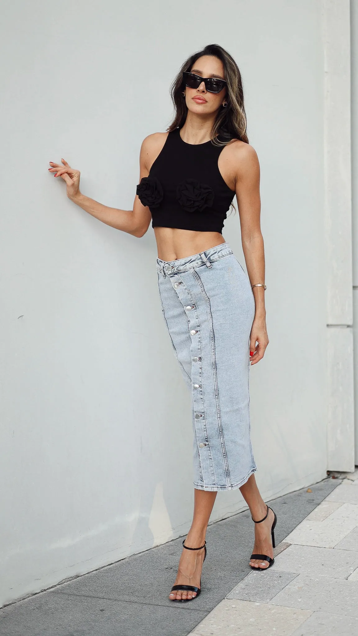 Jessica Sleeveless Crop Top