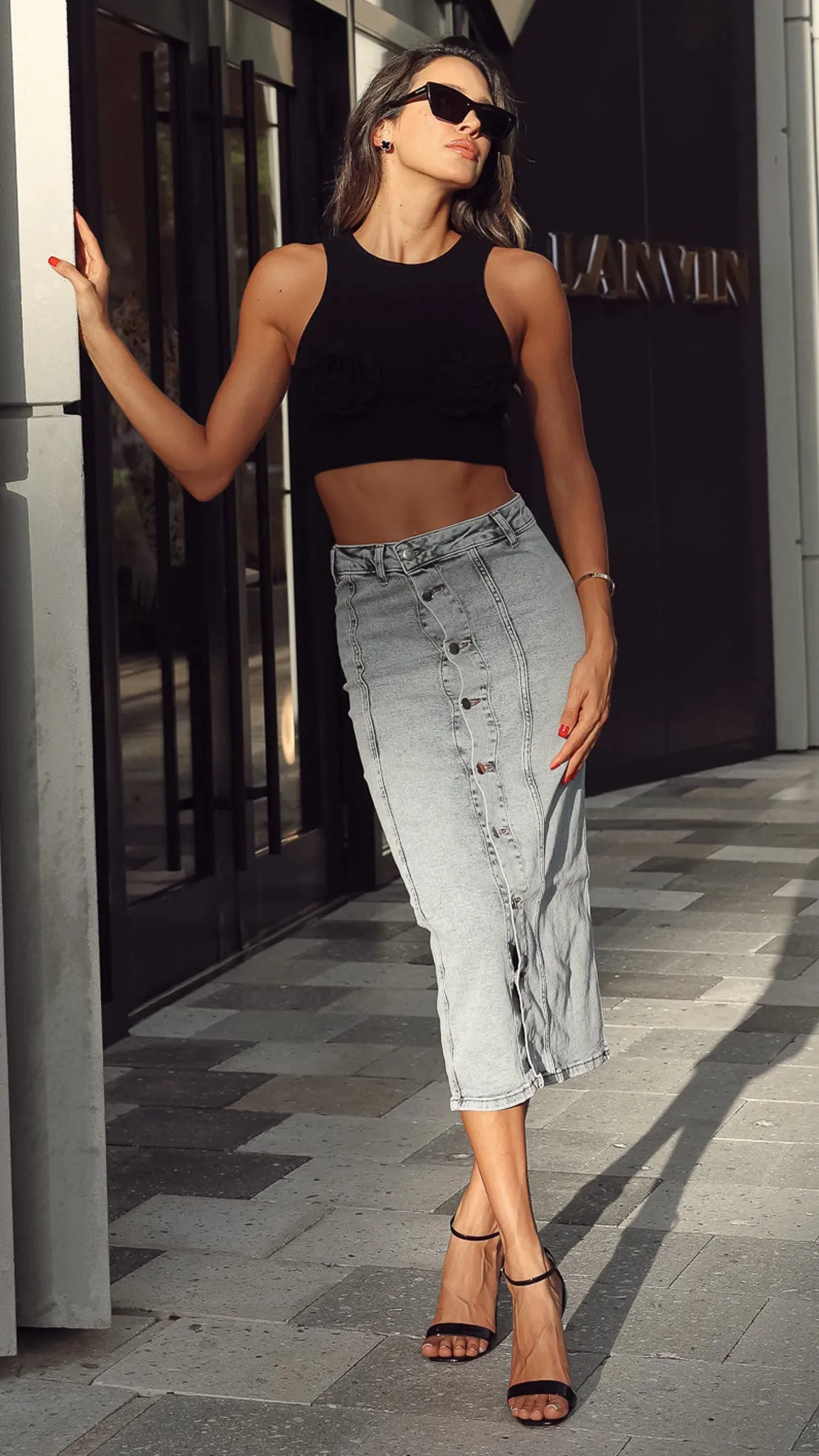 Jessica Sleeveless Crop Top