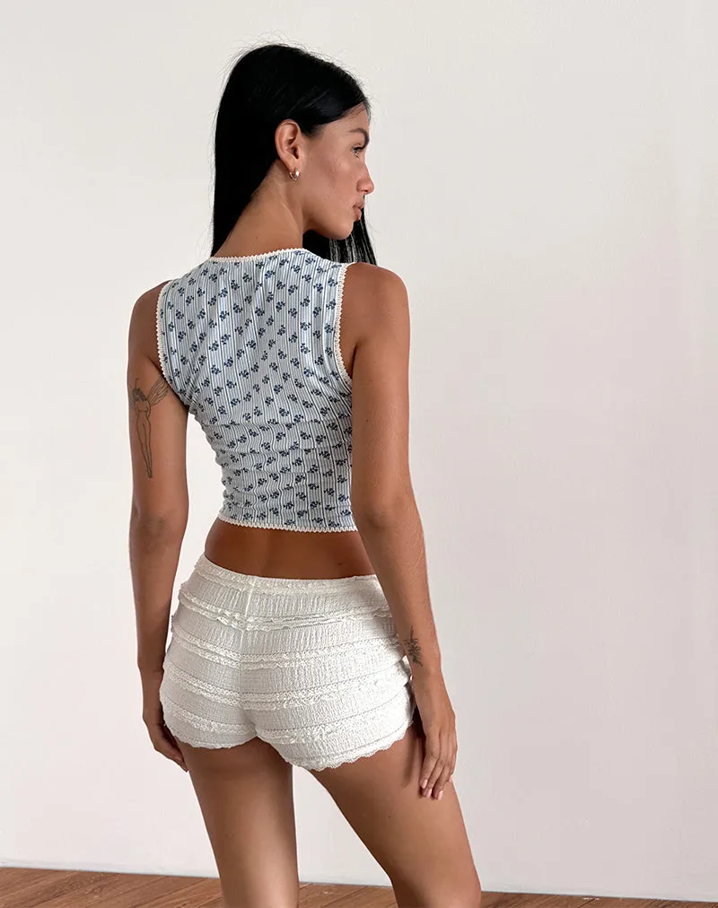Jinisia Corset Top in Floral Stripe