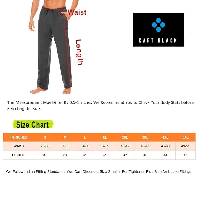 Kart Black Men's Printed Track Pants | Black Color Track Pant | Black - 92