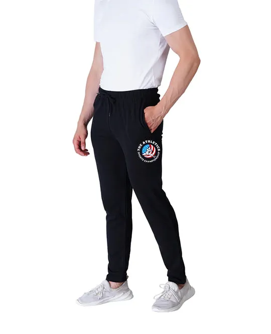 Kart Black Men's Printed Track Pants | Black Color Track Pant | Black - US Atheletic