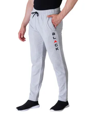 Kart Black Men's Printed Track Pants | Grey Color Track Pant | Grey - Black