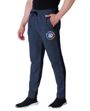 Kart Black Men's Printed Track Pants | NavyColor Track Pant | Navy - US Atheletic