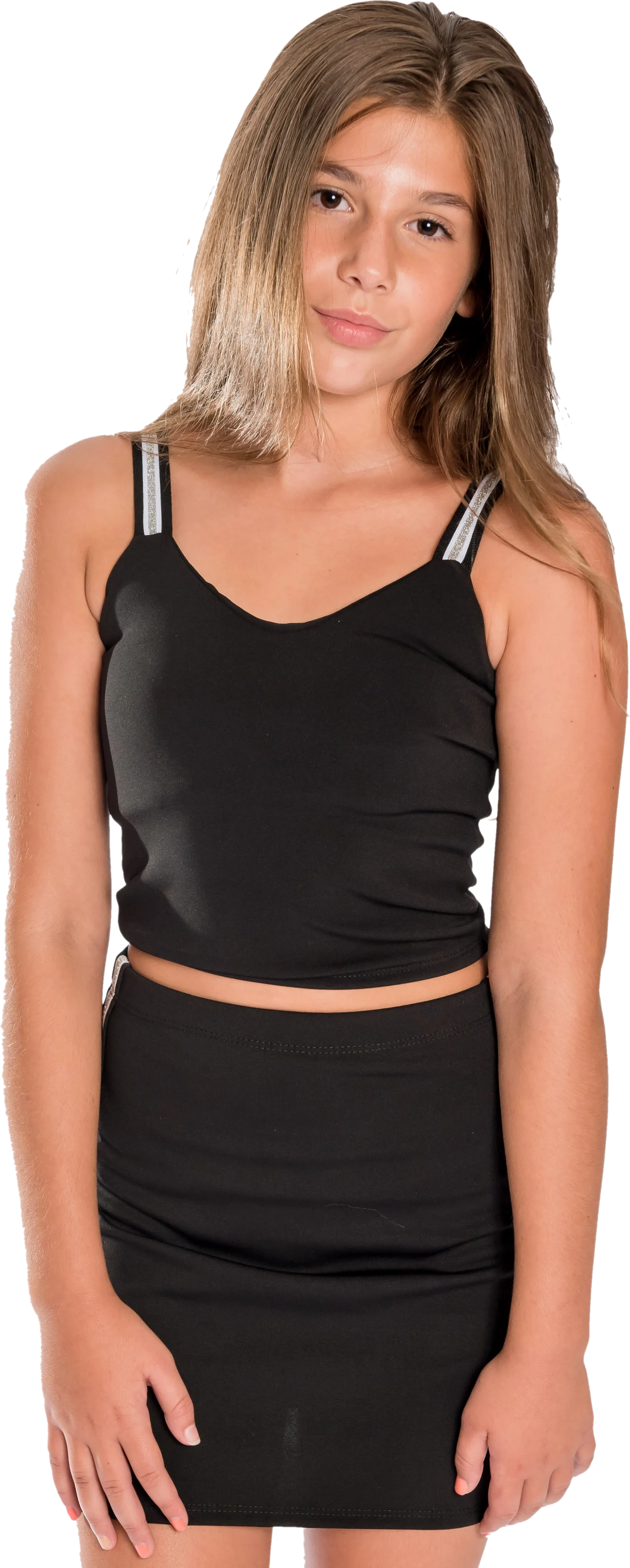 Kids Elastic Strap Crop Top