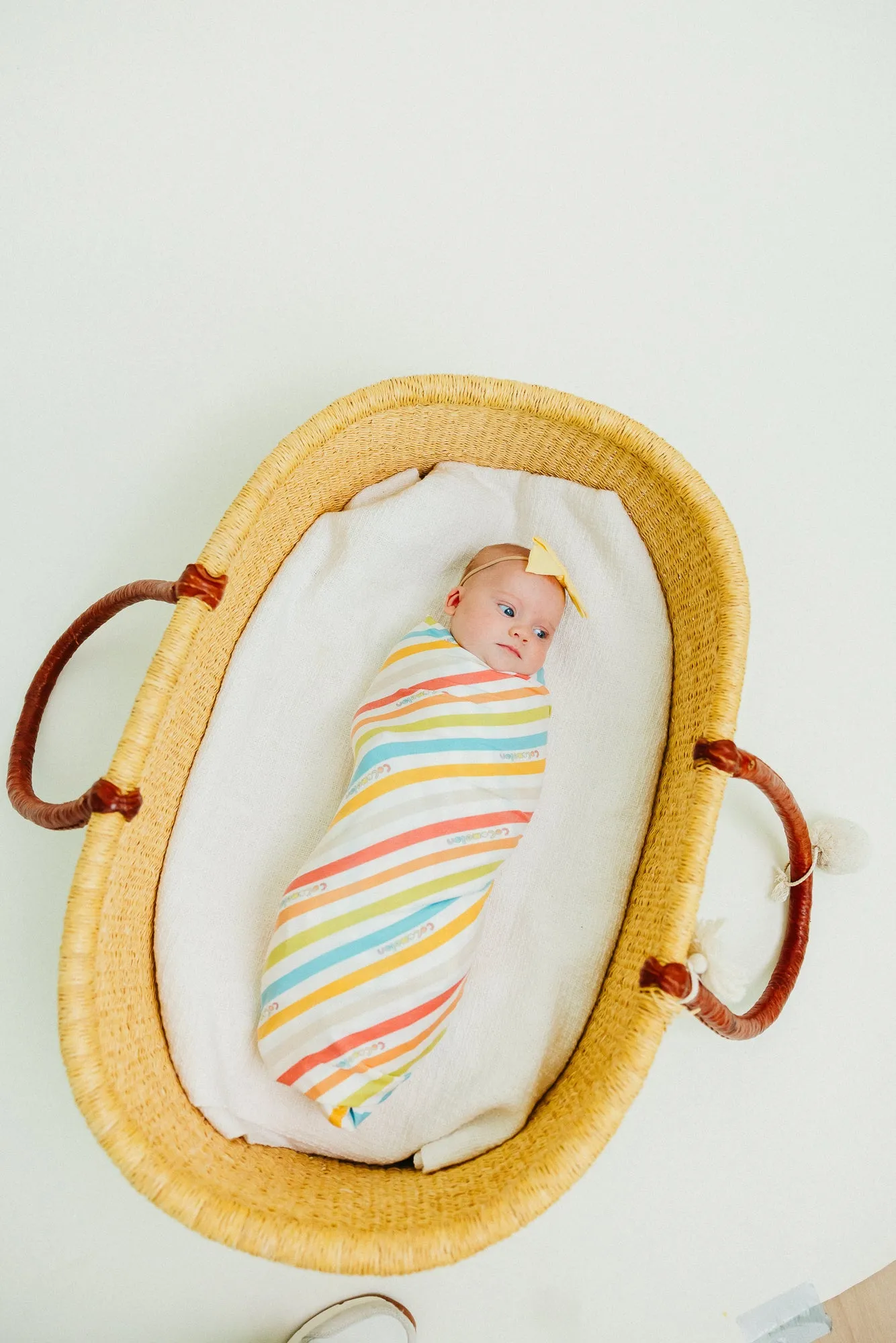 Knit Swaddle Blanket - CoComelon Stripe