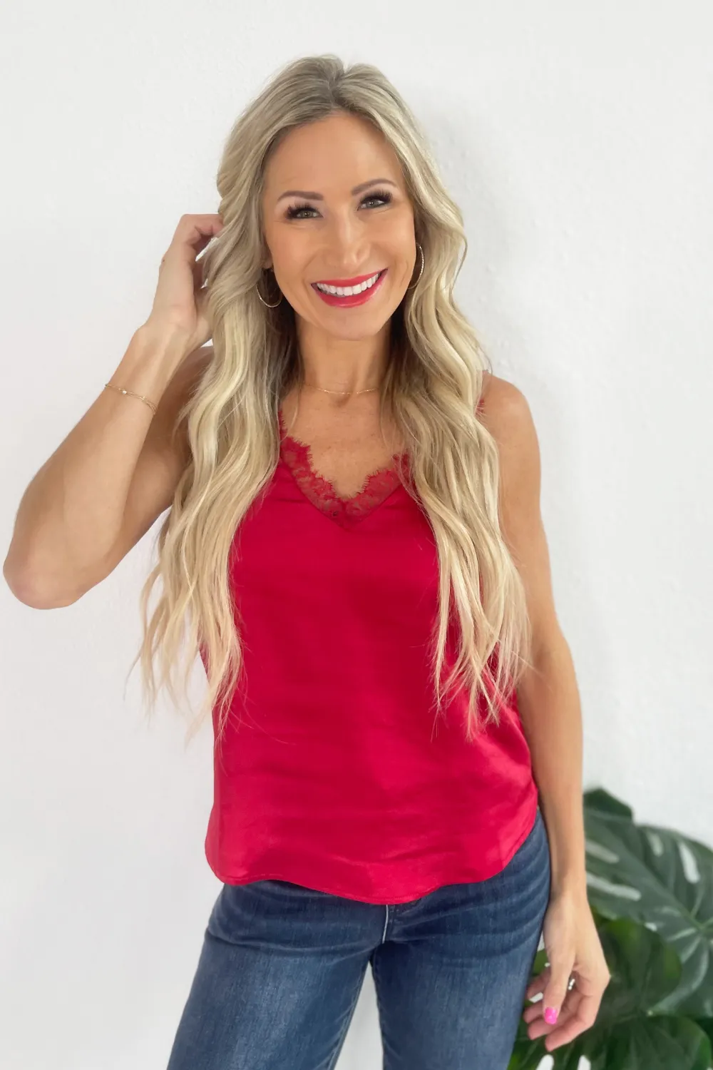 Lace Trim Cami Top