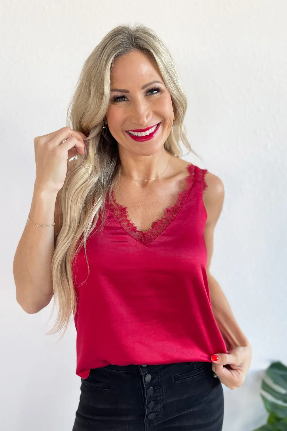 Lace Trim Cami Top