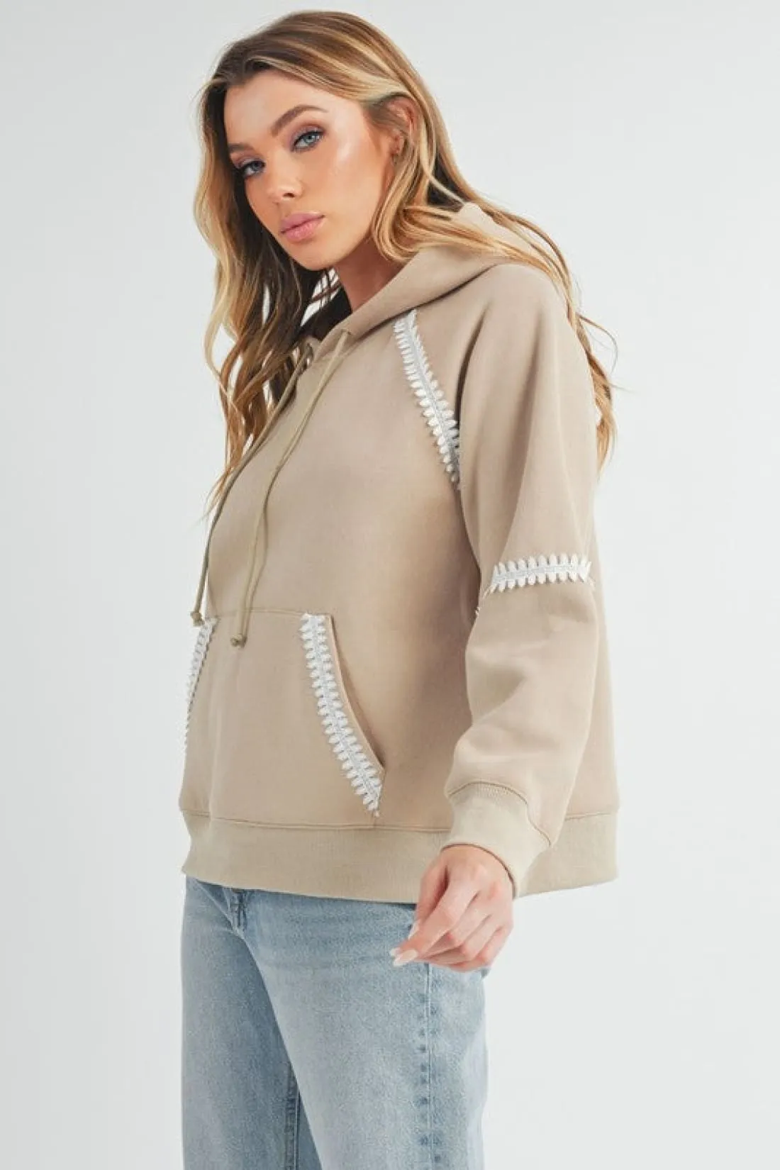 Lace Trim Hoodie