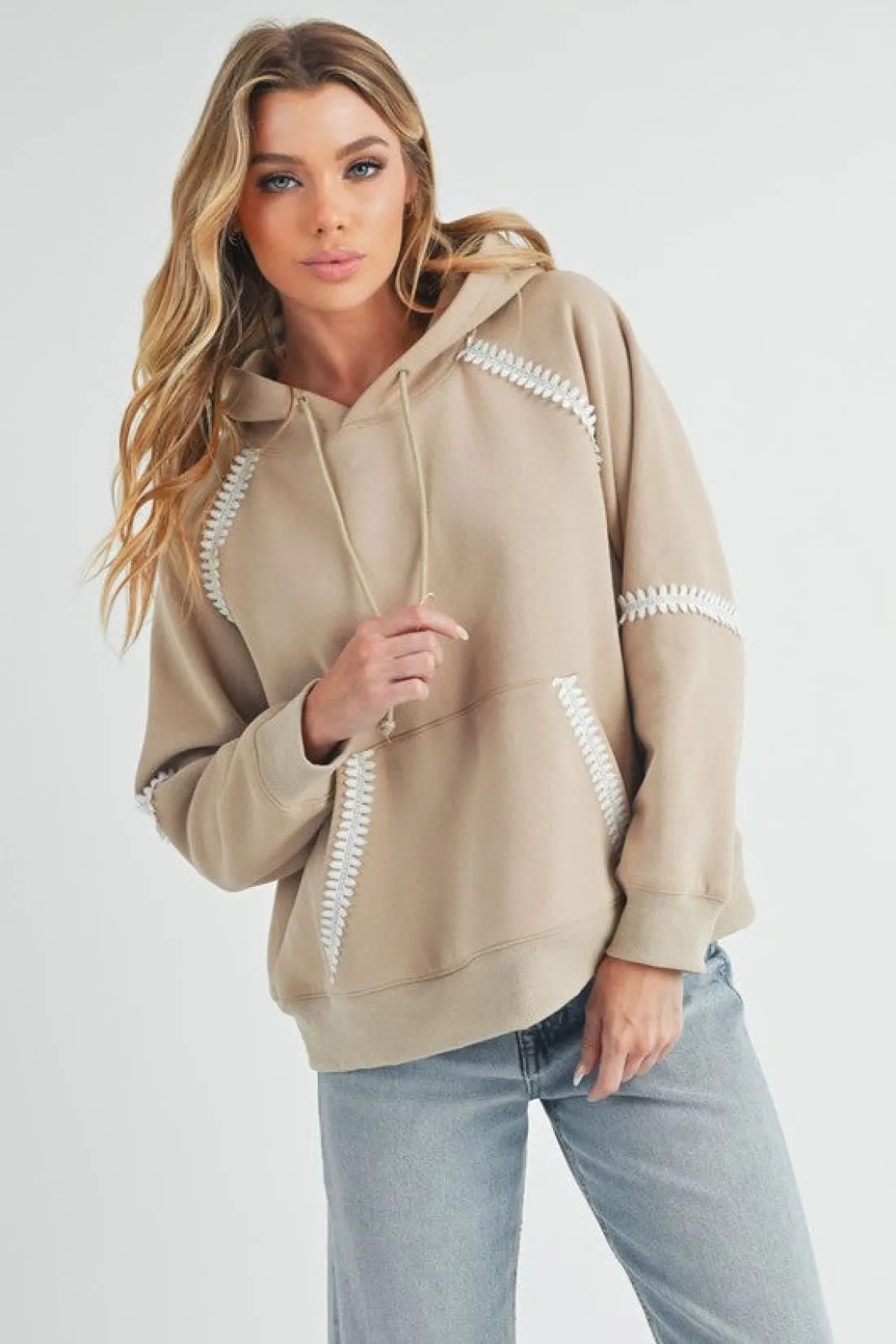 Lace Trim Hoodie