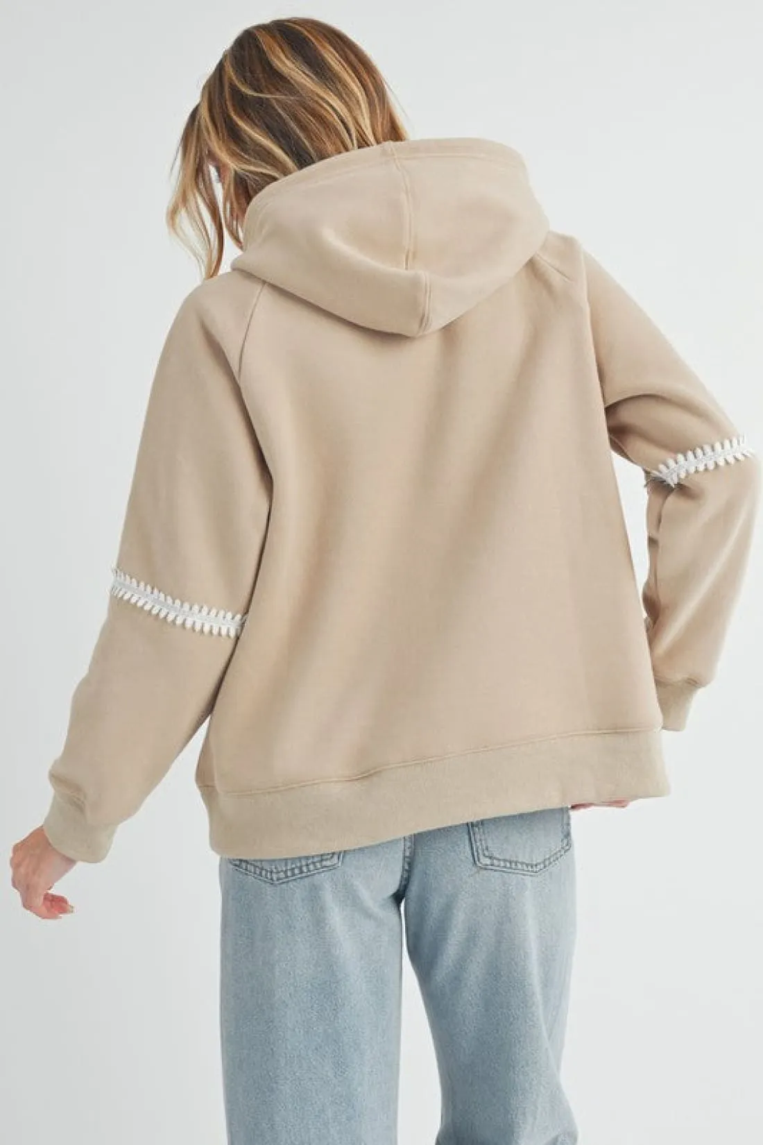 Lace Trim Hoodie