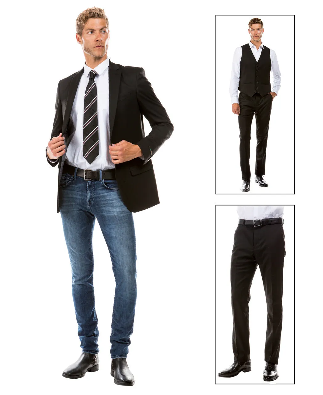 Light Grey Zegarie Suit Separates Solid Dinner Jacket For Men MJ346-04