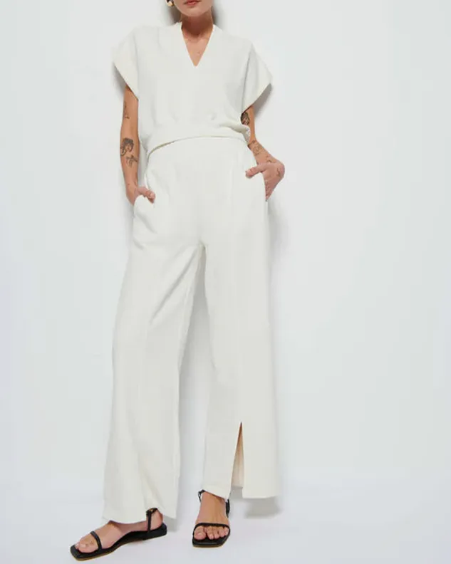 Lincoln Front Slit Knit Pant