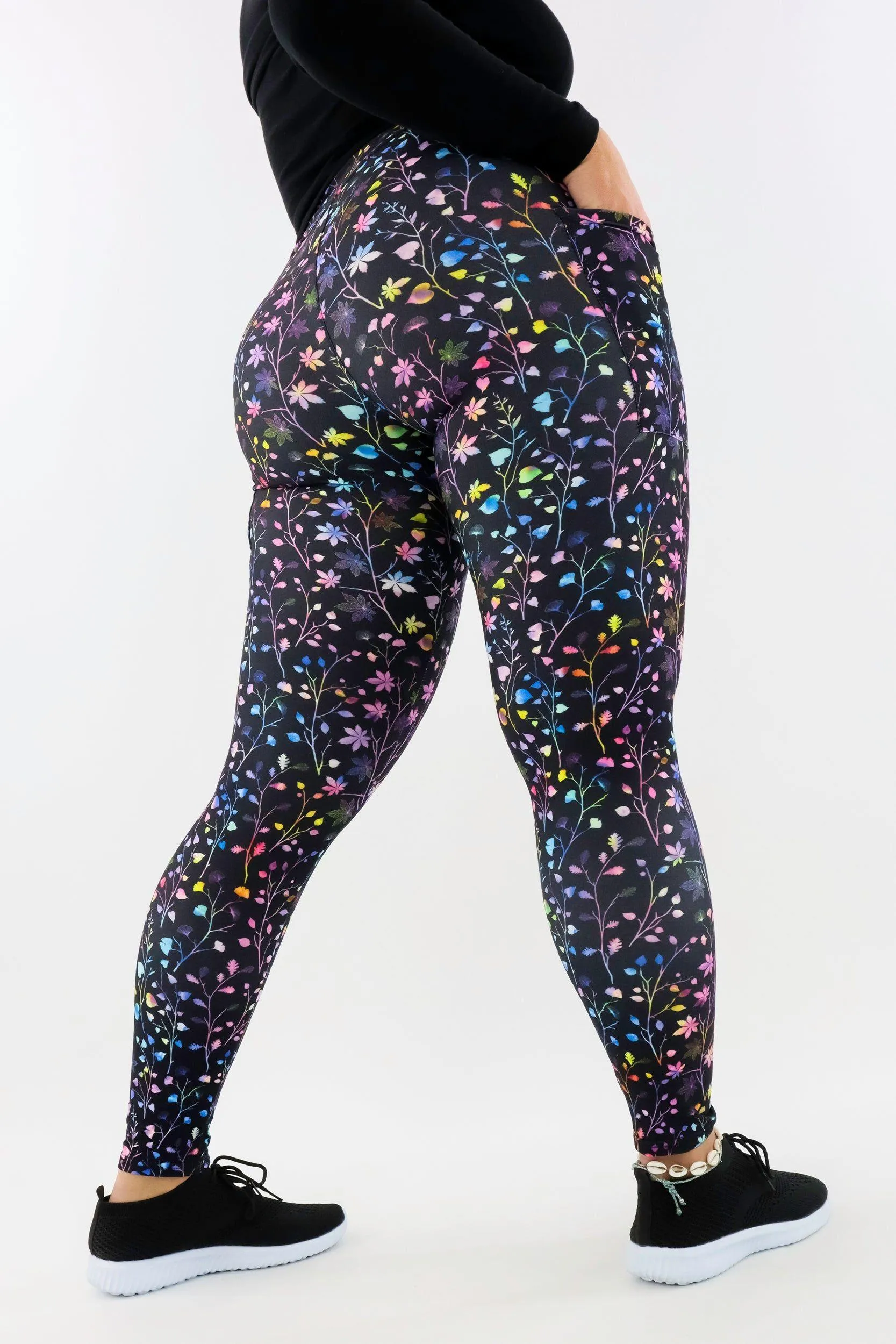 Little Leaves - Casual - Regular Full Leggings - Pockets