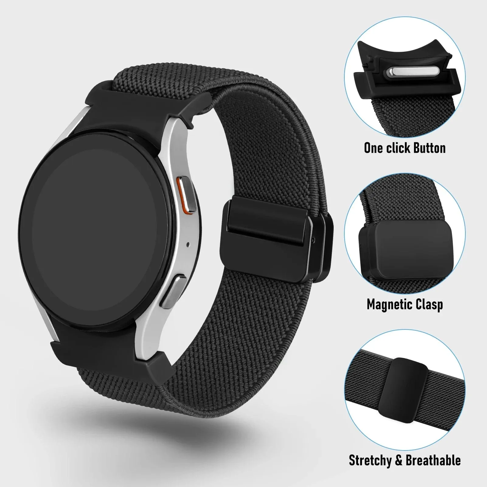 Magnetic Nylon Sports Watch Band For Samsung