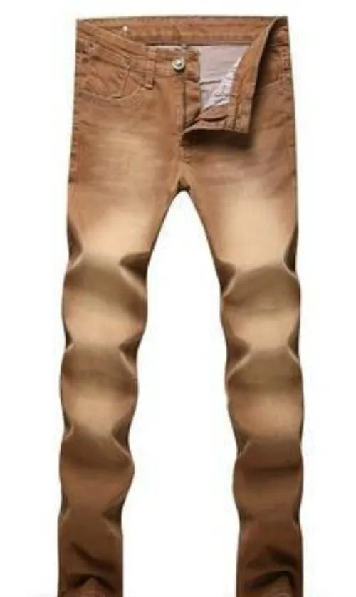 many color Jeans men mens jeans elastic waist skinny men's jeans long slim fit casual trousers denim pants men 28 - 38 36