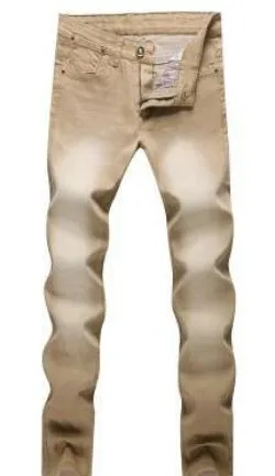many color Jeans men mens jeans elastic waist skinny men's jeans long slim fit casual trousers denim pants men 28 - 38 36