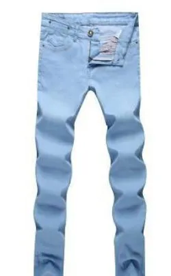 many color Jeans men mens jeans elastic waist skinny men's jeans long slim fit casual trousers denim pants men 28 - 38 36