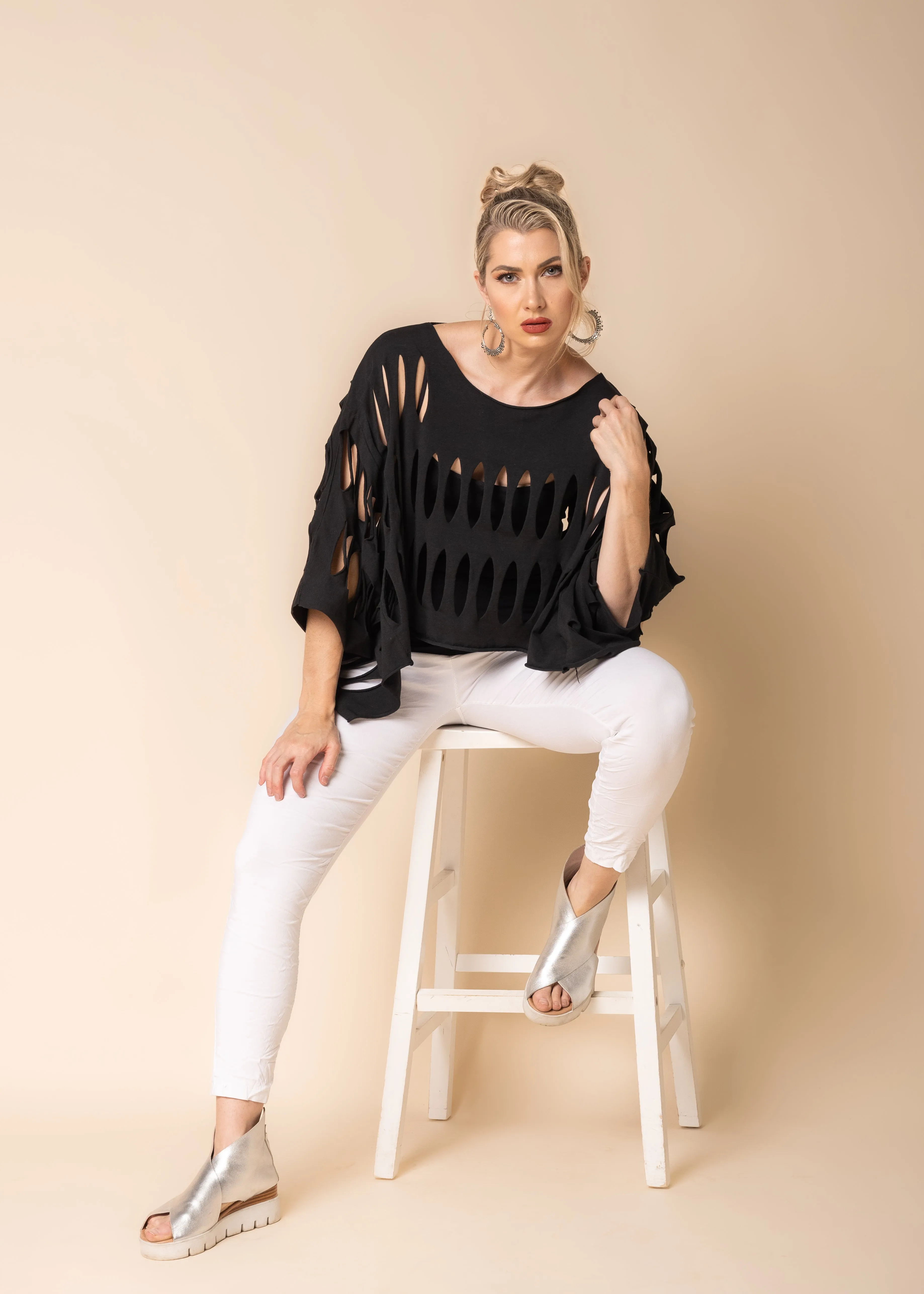 Marlie Cotton Top in Onyx
