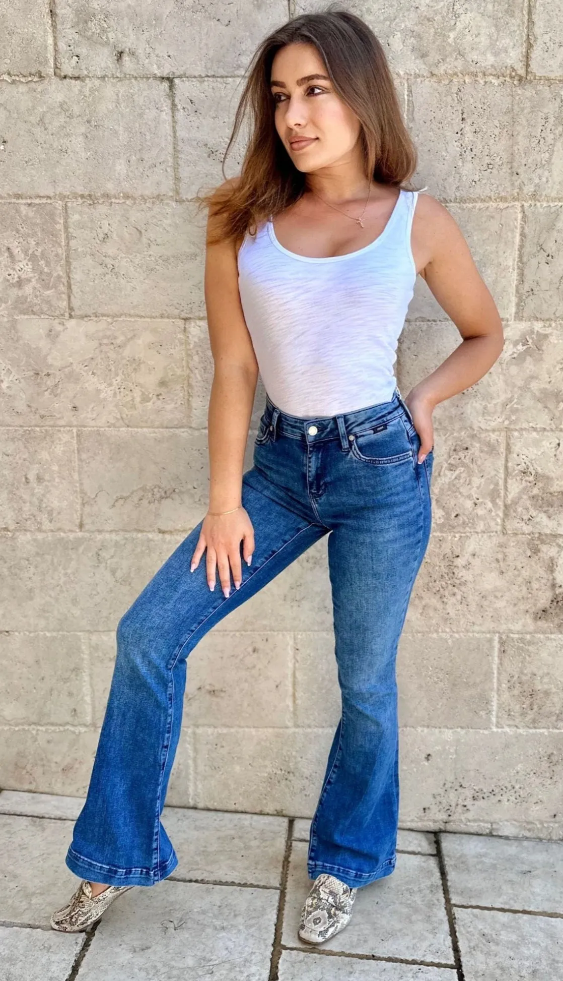 Mavi Jeans Mid Brushed Feather Blue Sydney Jean Pants