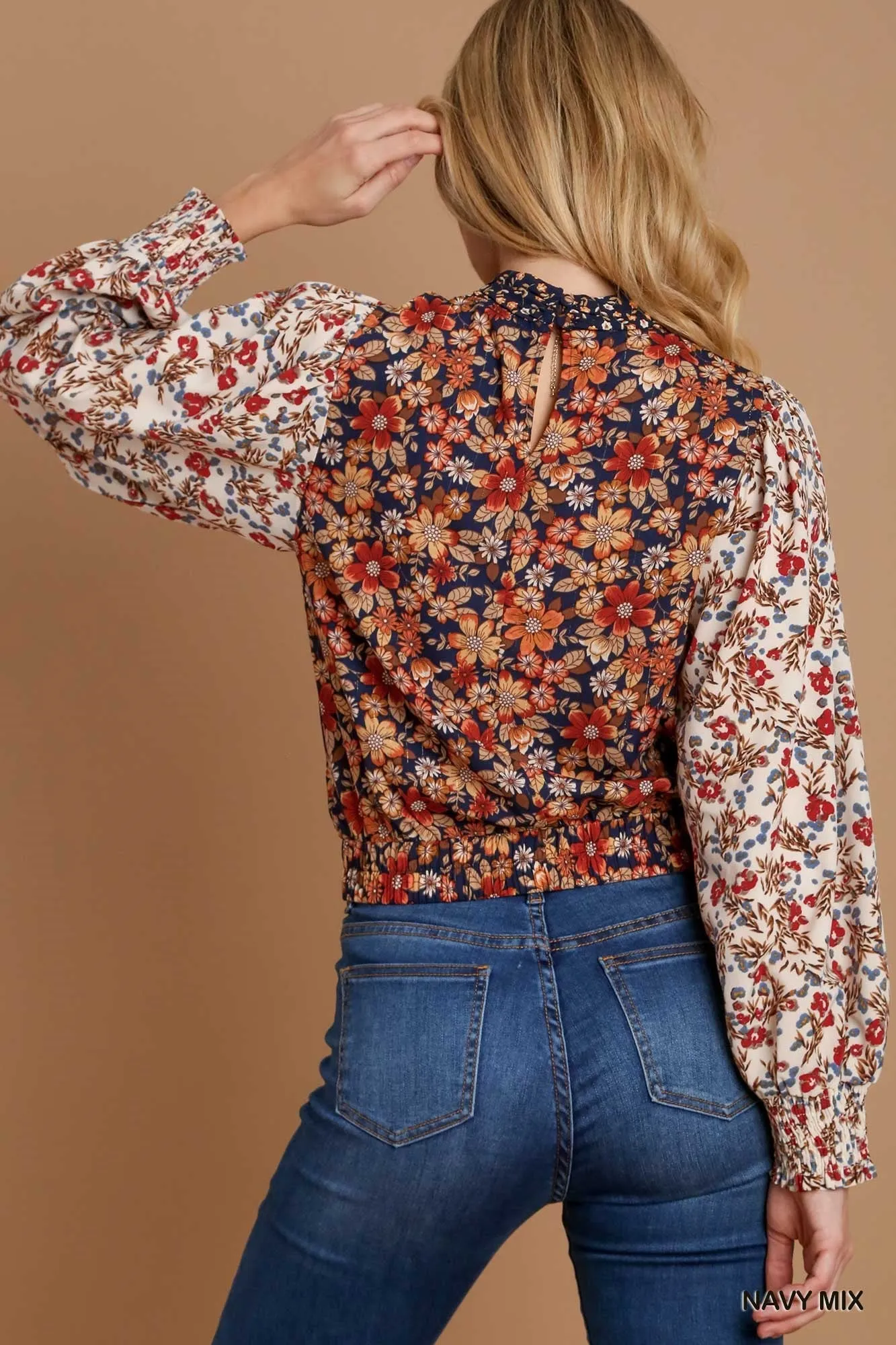 Mellie Metallic Floral Top
