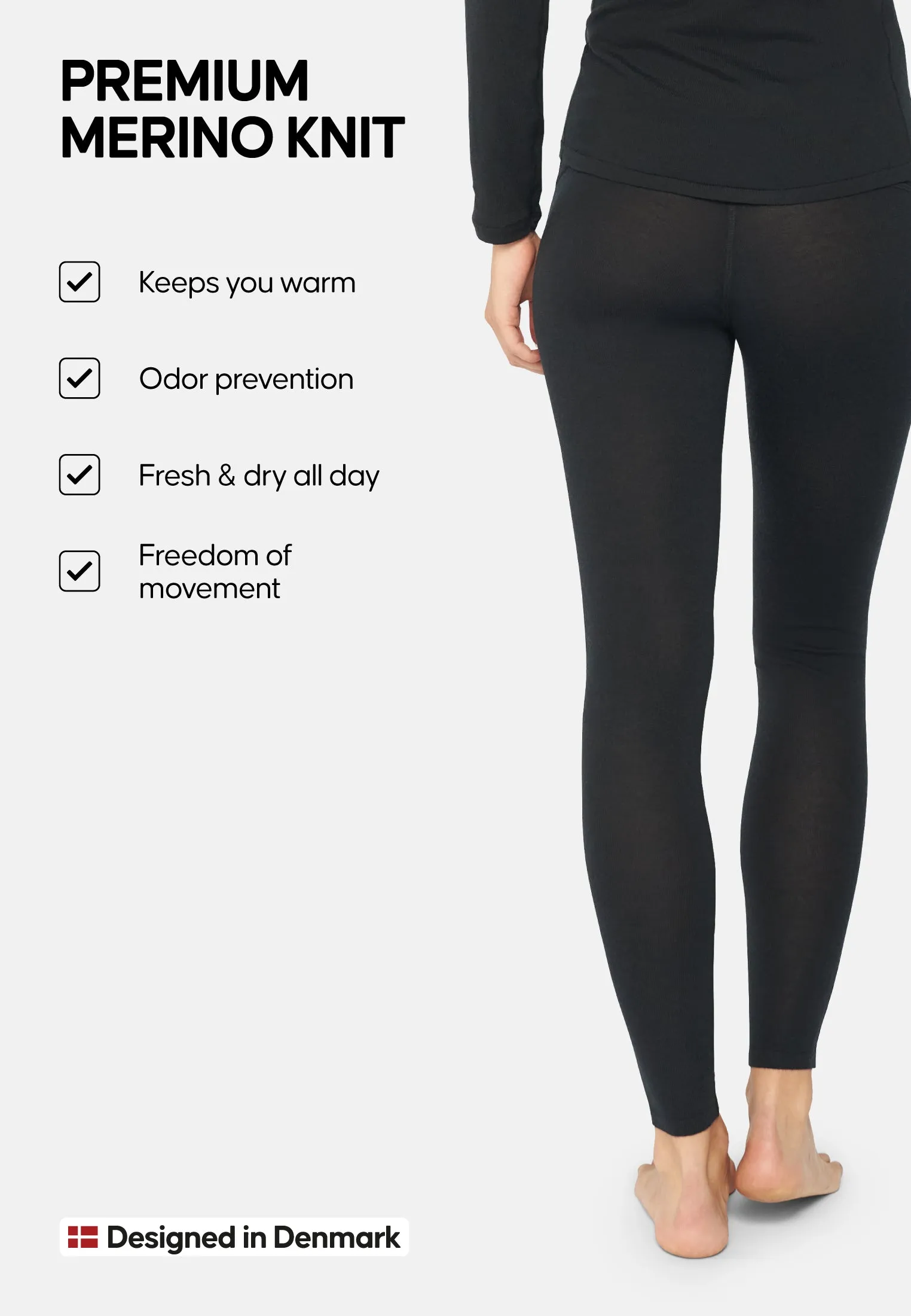 MERINO WOOL BASE LAYER PANTS FOR WOMEN
