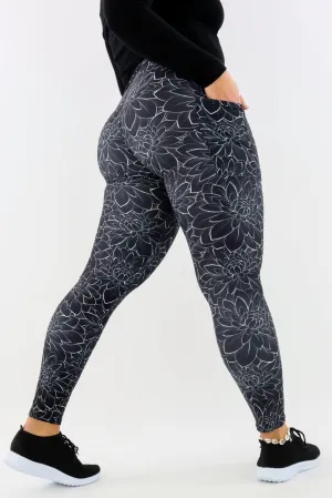 Monochrome Delilah - Casual - Regular Full Leggings - Pockets