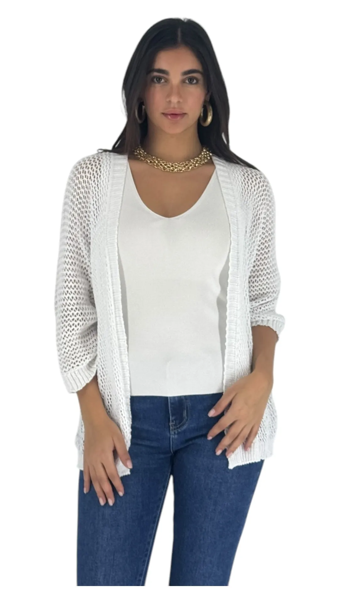 Muna white cardigan