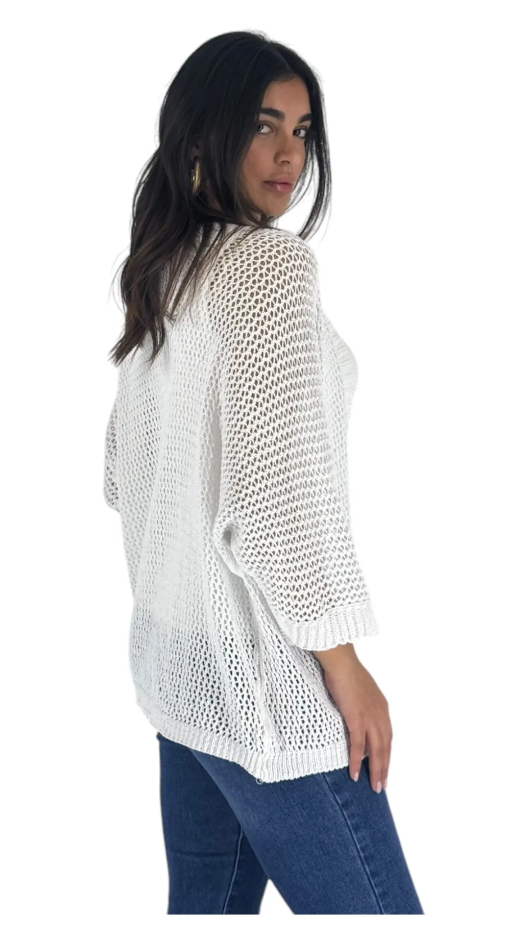 Muna white cardigan
