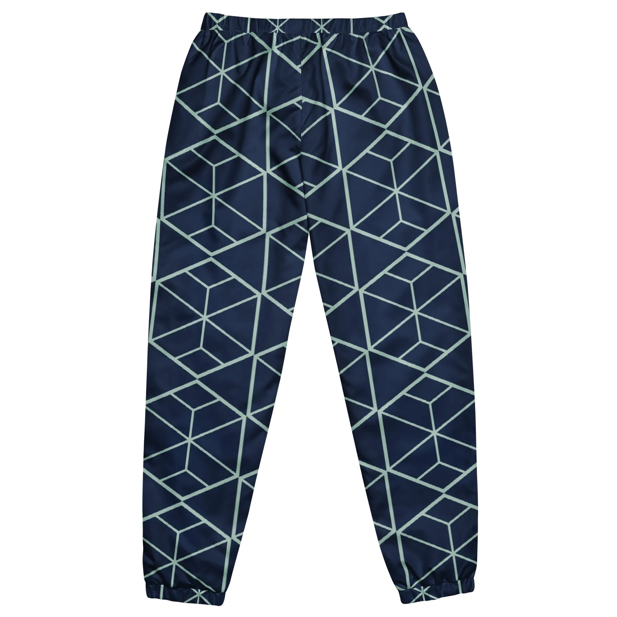 Nappy Gang Blue Geometric Unisex track pants