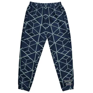 Nappy Gang Blue Geometric Unisex track pants