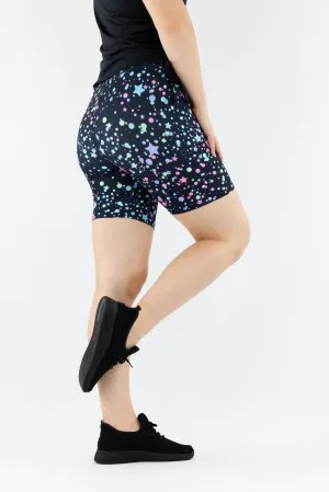 Neon Galaxy - Casual Mid Shorts