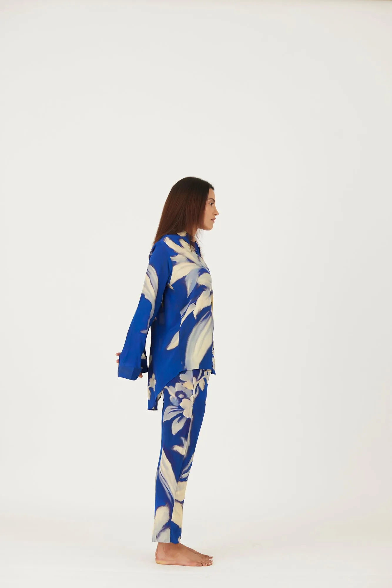 New Season Fall 24/Summer 25-Coord Set-Crepe-Chicory Blue-YAMLS21-Fashion Edit Yam