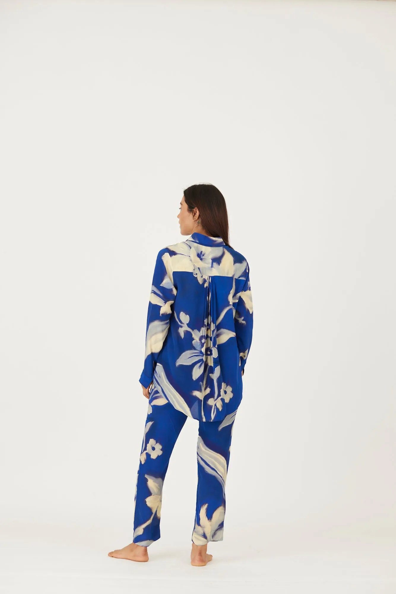 New Season Fall 24/Summer 25-Coord Set-Crepe-Chicory Blue-YAMLS21-Fashion Edit Yam