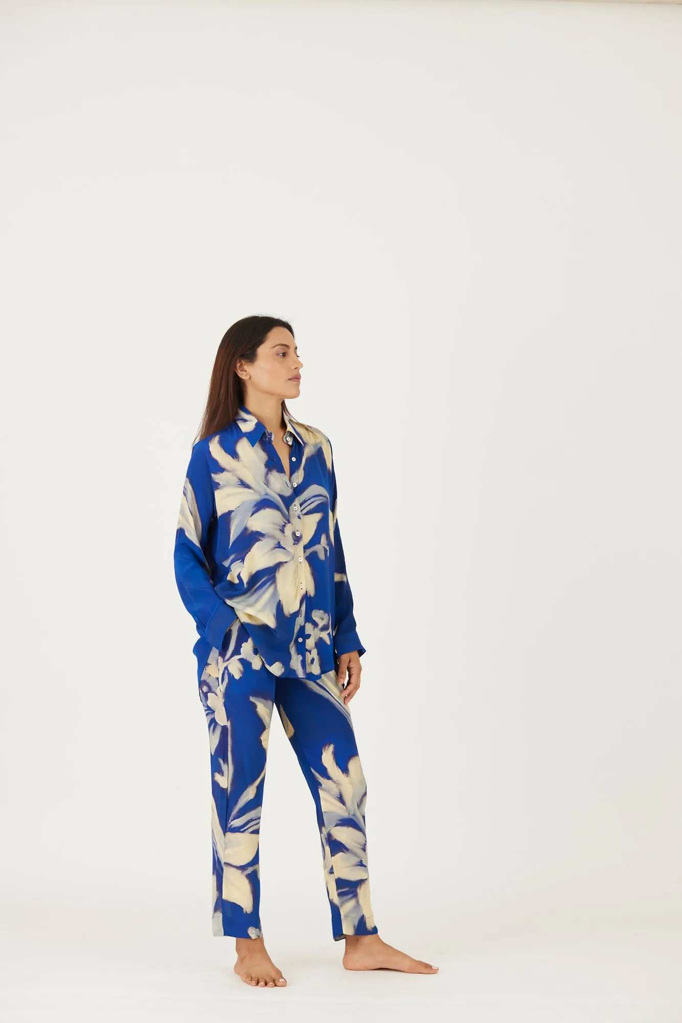 New Season Fall 24/Summer 25-Coord Set-Crepe-Chicory Blue-YAMLS21-Fashion Edit Yam