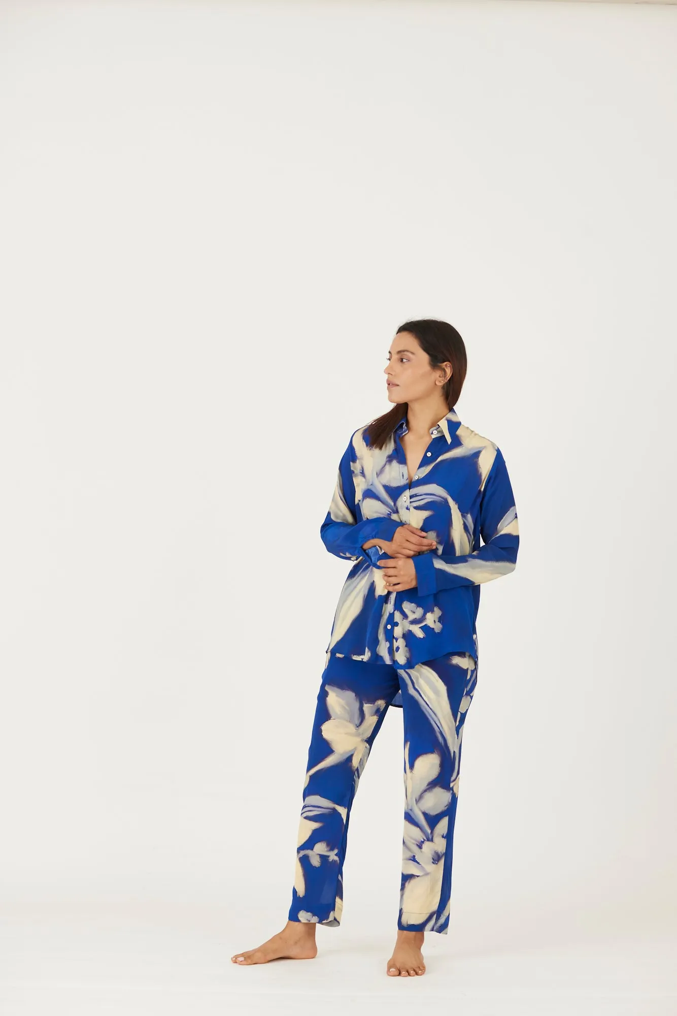 New Season Fall 24/Summer 25-Coord Set-Crepe-Chicory Blue-YAMLS21-Fashion Edit Yam