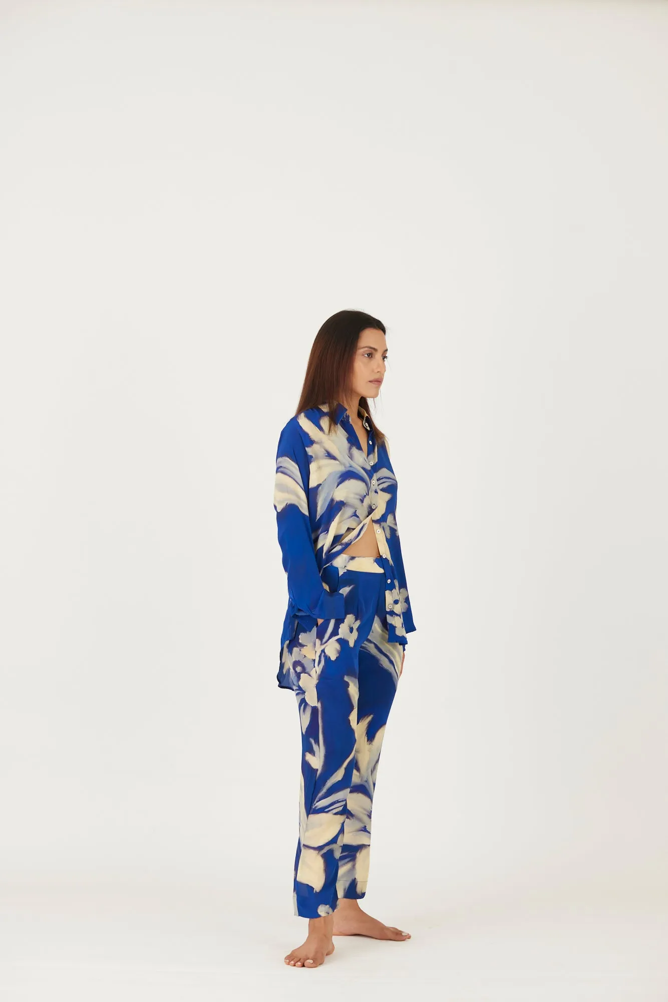 New Season Fall 24/Summer 25-Coord Set-Crepe-Chicory Blue-YAMLS21-Fashion Edit Yam