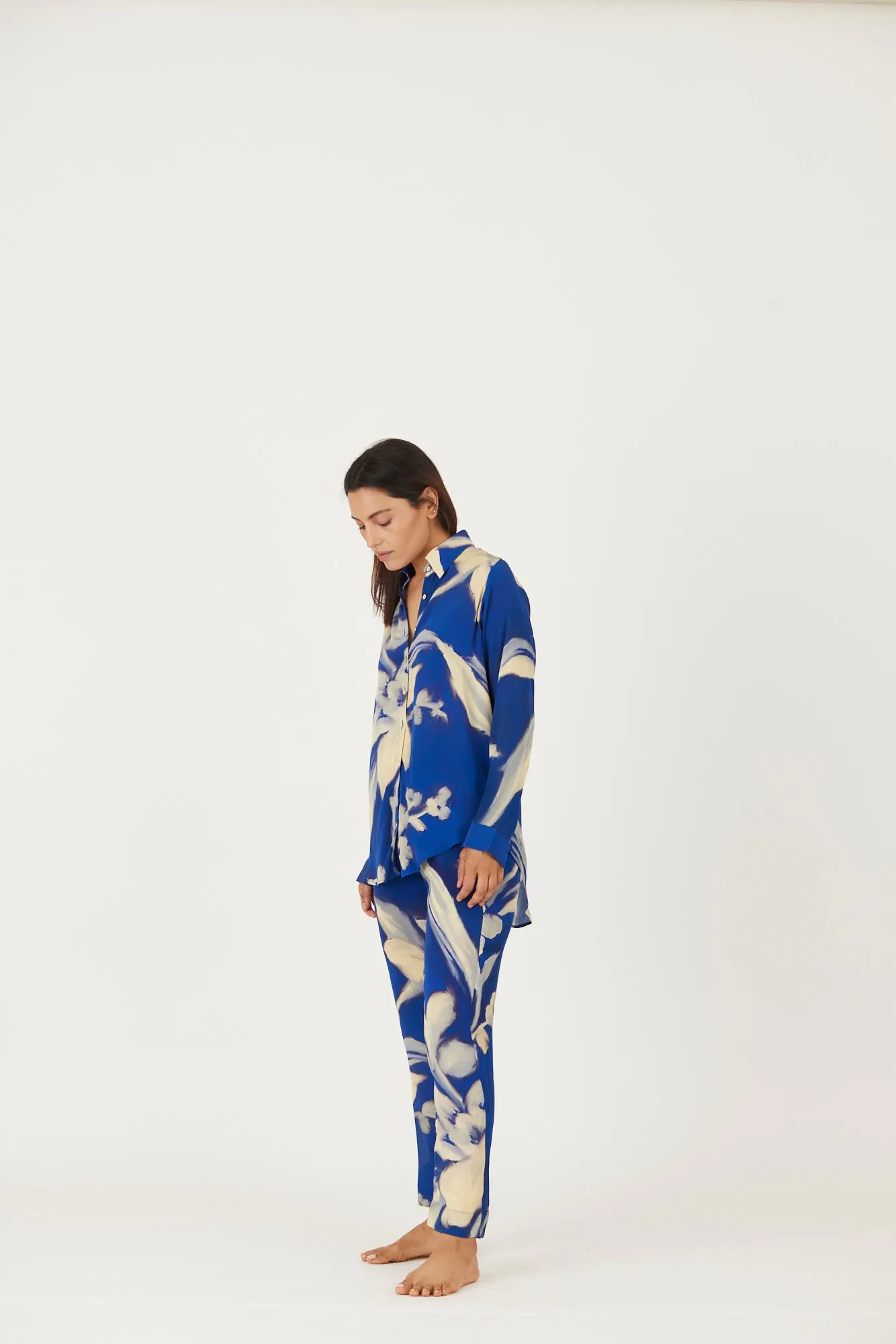 New Season Fall 24/Summer 25-Coord Set-Crepe-Chicory Blue-YAMLS21-Fashion Edit Yam