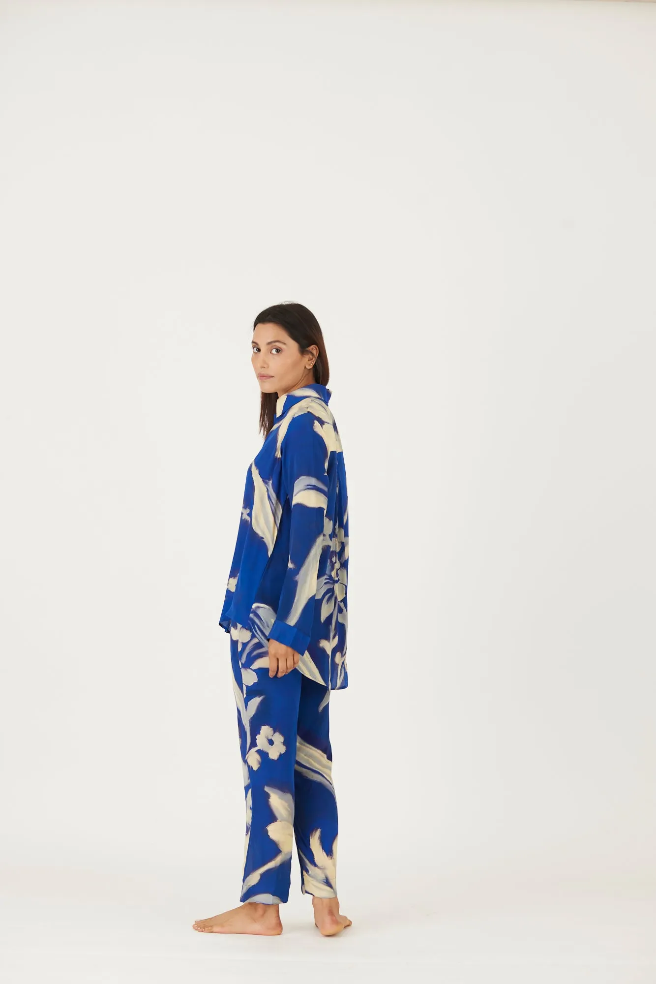 New Season Fall 24/Summer 25-Coord Set-Crepe-Chicory Blue-YAMLS21-Fashion Edit Yam